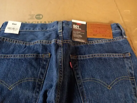 LEVIS 501 ORIGINAL STRAIGHT LEG JEANS - 32W R