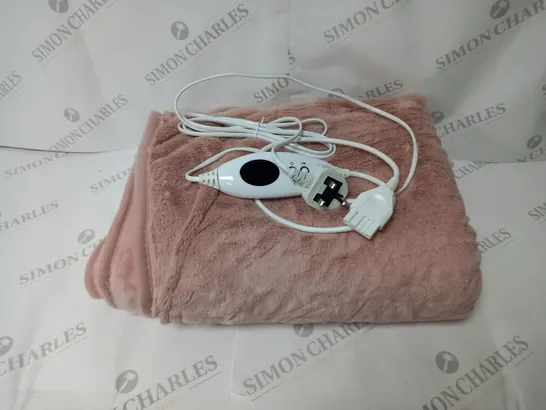 COZEE HOME HEATED THROW BLANKET IN PINK