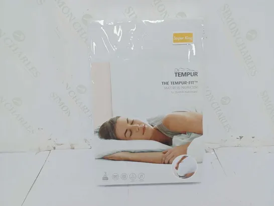 THE TEMPUR FIT MATTRESS PROTECTOR IN WHITE - SUPER KING