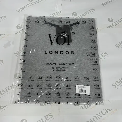 VOI LONDON WANSTEAD T SHIRT IN GREY SIZE XL