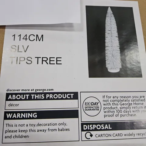 PALLET OF APPROXIMATELY 12 BRAND NEW BOXED 114cm SILVER TIPS TREE