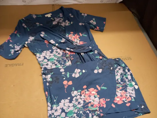 MONSOON BLUE FLORAL DRESS - UK 16