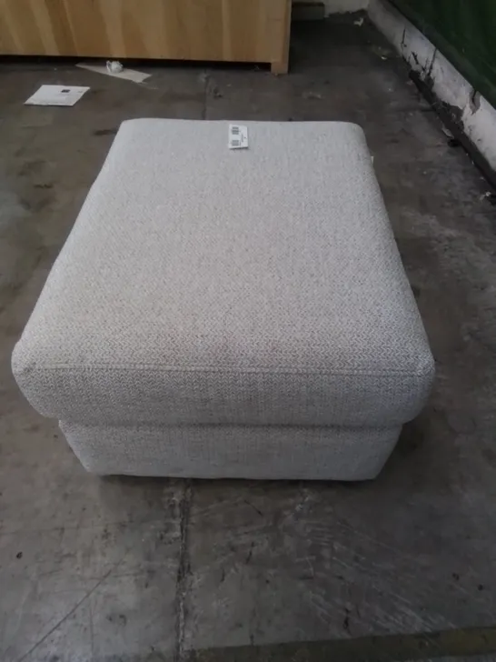 DESIGNER G PLAN MADE SEATTLE FABRIC FOOTSTOOL IN SWIFT OATMEAL