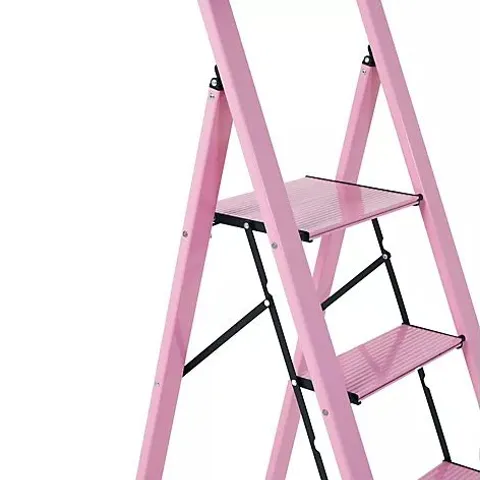 BUILDCRAFT 4 STEP LIGHTWEIGHT SLIMLINE LADDER PINK