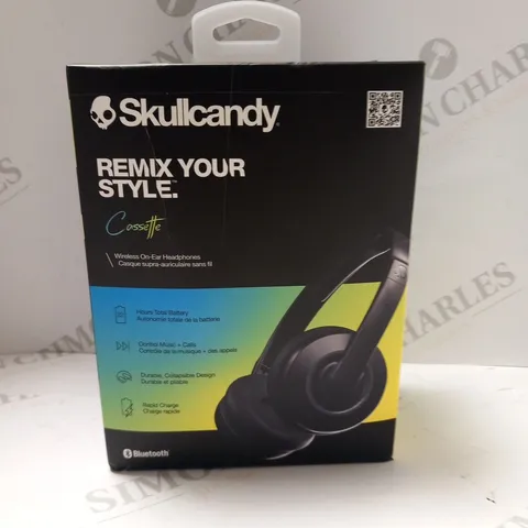 BOXED SKULLCANDY REMIX YOUR STYLE CASSETTE WIRELESS ON EAR HEADPHONES