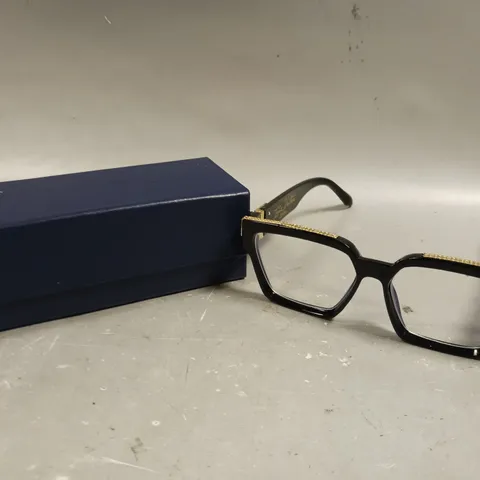 LOUIS VUITTON BLACK/GOLD TONE FRAMED GLASSES 