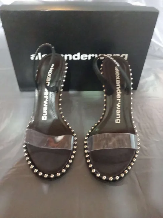 BOXED ALEXANDER WANG NOVA BASE LOGO SANDAL SIZE 38