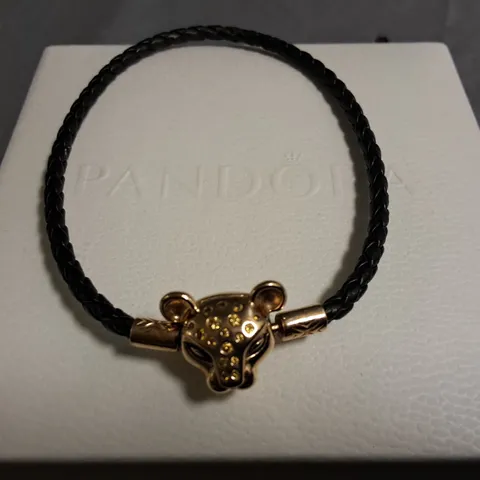 PANDORA CAT THEMED ROPE BRACELET 