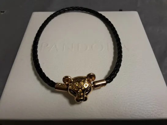 PANDORA CAT THEMED ROPE BRACELET 