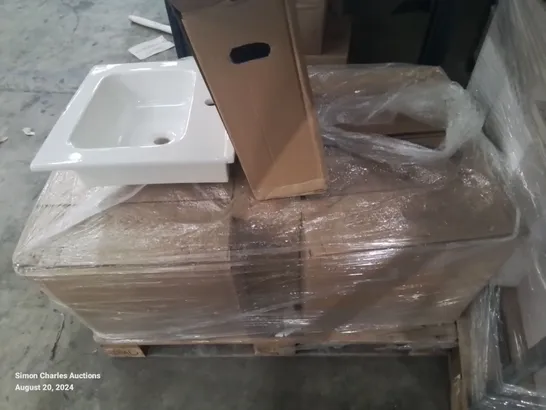 PALLET CONTAINING 10 BATHROOM PORCELAIN SINKS AS NEW