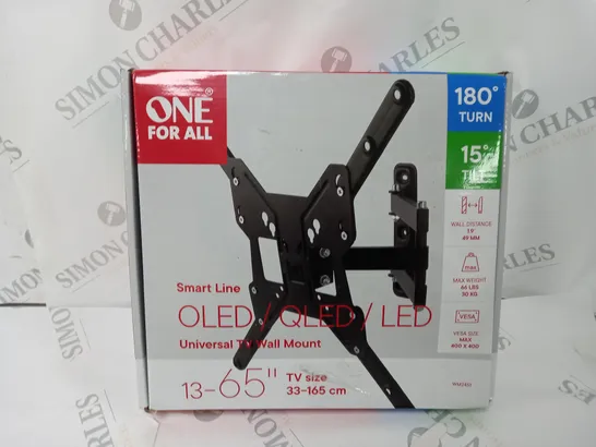 BOXED ONE FOR ALL SMART LINE UNIVERSAL WALL MOUNT FOR TVS 15-65