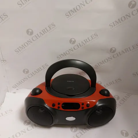 POLAROID BLUETOOTH CD BOOMBOX BLACK/RED 