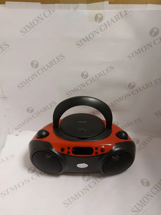 POLAROID BLUETOOTH CD BOOMBOX BLACK/RED 