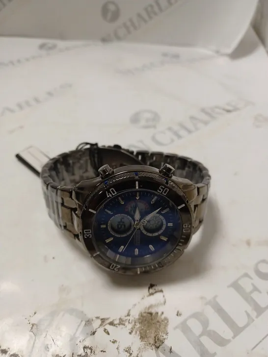 BOXED BARKERS OF KENSINGTON PREMIER SPORT BLUE DIAL WATCH 