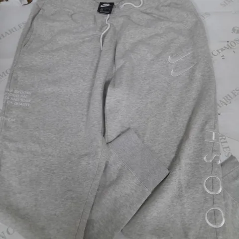 NIKE SWOOSH GREY SWEAT PANTS - M