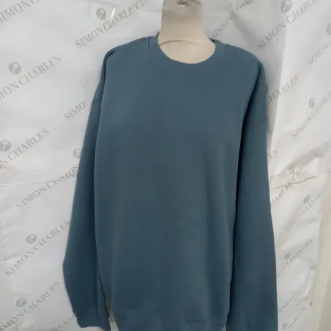 PULL&BEAR CREW NECK SWEATSHIRT IN BLUE SIZE L