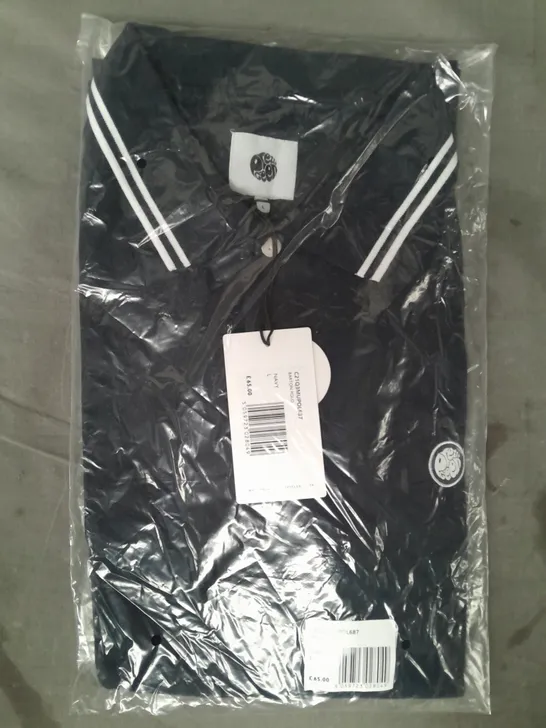 PRETTY GREEN BARTON POLO IN NAVY SIZE LARGE