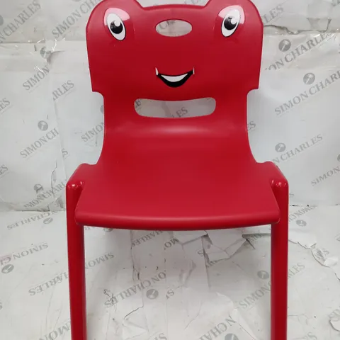 KIDS RED PLASTIC CHAIR