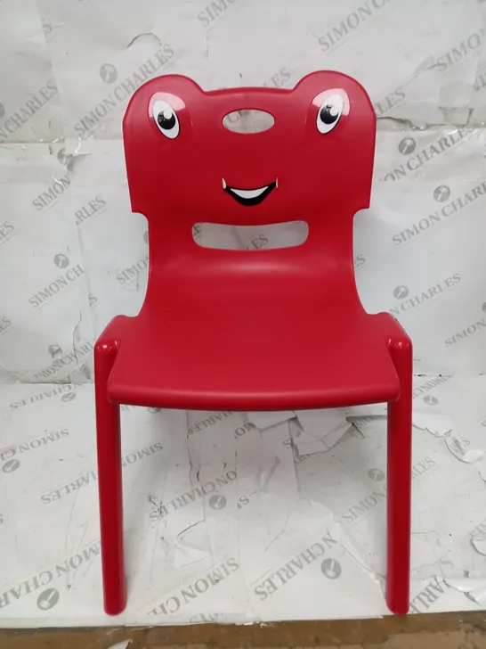 KIDS RED PLASTIC CHAIR