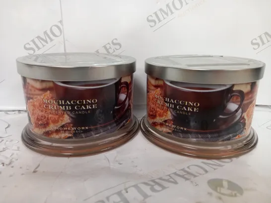 HOMEWORX BY HARRY SLATKIN & CO. 2X MOCHACCINO CRUMB CAKE 4 WICK CANDLES