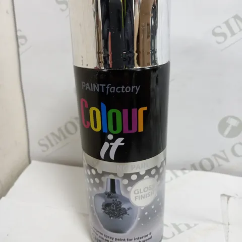 BOX OF 12 COLOUR IT CHROME EFFECT SPRAY PAINT 