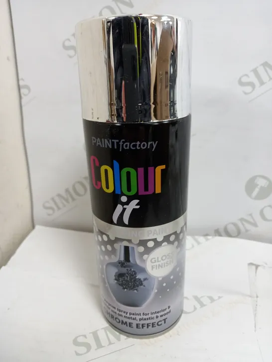 BOX OF 12 COLOUR IT CHROME EFFECT SPRAY PAINT 