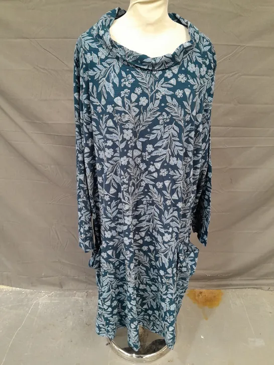 SEASALT CORNWALL SEA OAK TUNIC DRESS- BLUE SIZE 26 TO 28