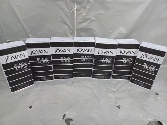 APPROXIMATELY 7 BOXED JOVAN BLACK MUSK COLOGNE (7 x 88ml)