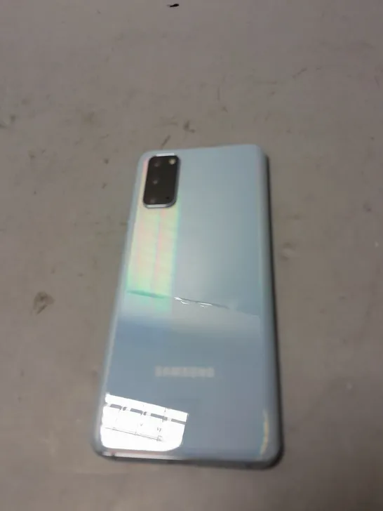 SAMSUNG GALAXY PHONE WITH BLUE BACK