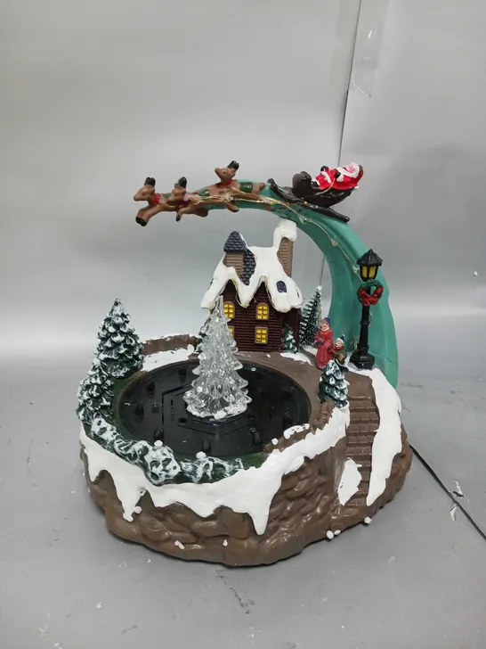 BOXED LED FOUNTAIN CHRISTMAS VILLAGE SCENE  RRP £45.99