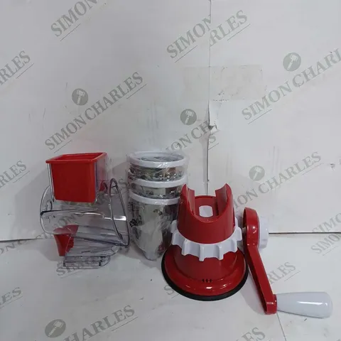 COOK'S ESSENTIALS GRATER & SLICER - RED 