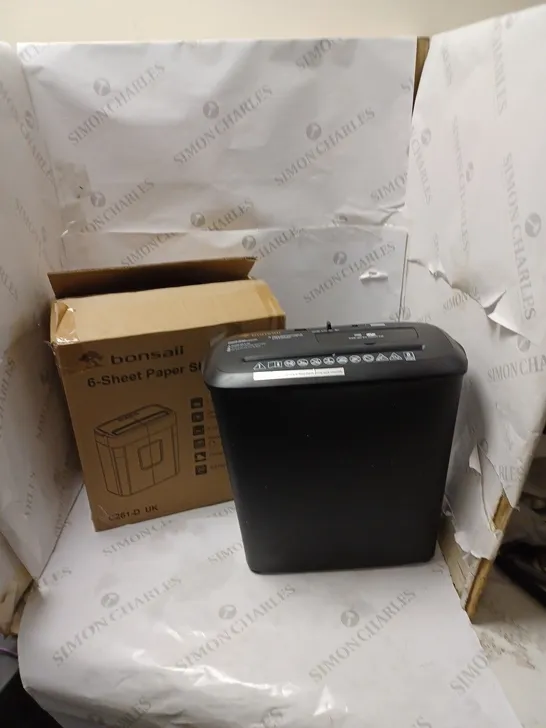 BOXED BONSAII 6 SHEET PAPER SHREDDER 