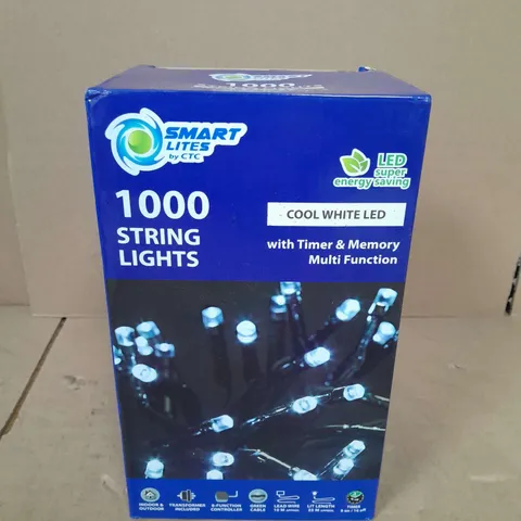 1000 COOL WHITE LED STRING LIGHTS