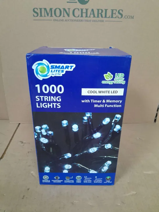 1000 COOL WHITE LED STRING LIGHTS