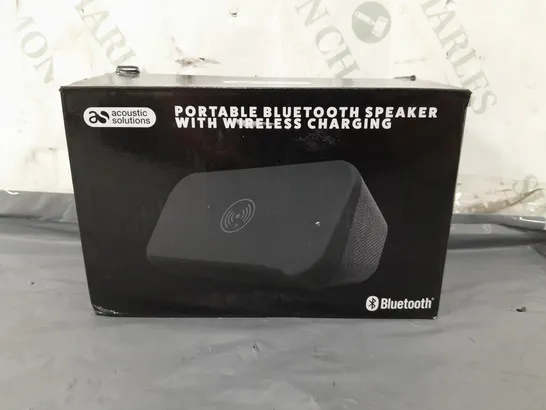 BOXED ACOUSTIC SOLUTIONS PORTABLE BLUETOOTH SPEAKER WITH WIRELESS CHARGING 