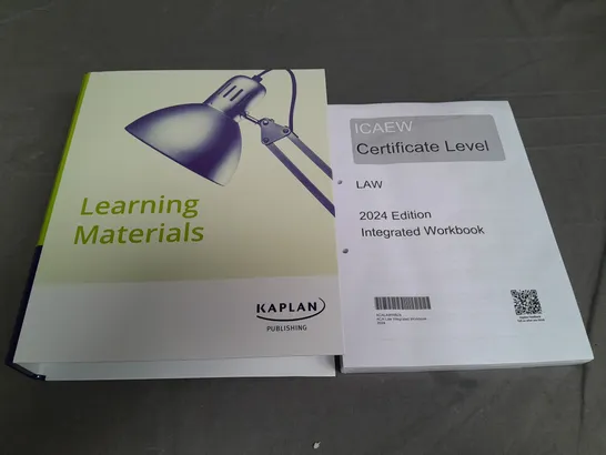 KAPLAN ICAEW CERTIFICATE LEVEL 2024 INTEGRATED WORKBOOK