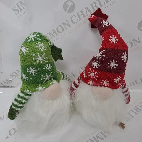 OUTLET FESTIVE SET OF 2 PRE-LIT SPLAT GNOMES