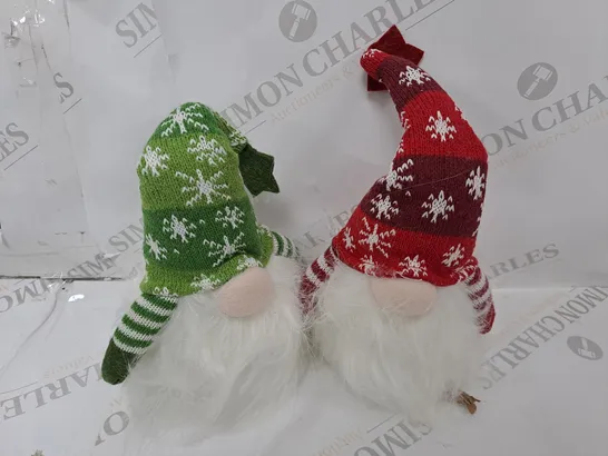 OUTLET FESTIVE SET OF 2 PRE-LIT SPLAT GNOMES