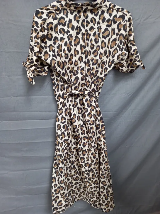 ZARA LADIES ANIMAL PRINT DRESS SIZE L