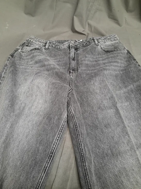 MINT VELVET WASHED GREY WIDE JEANS - UK 18R