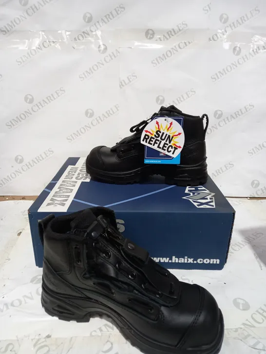 BOXED PAIR OF BRAND NEW HAIX AIRPOWER XR 6 SAFETY BOOTS IN BLACK SIZE 3