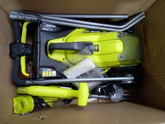 RYOBI 18V ONE+ CORDLESS 33CM LAWNMOWER AND TRIMMER