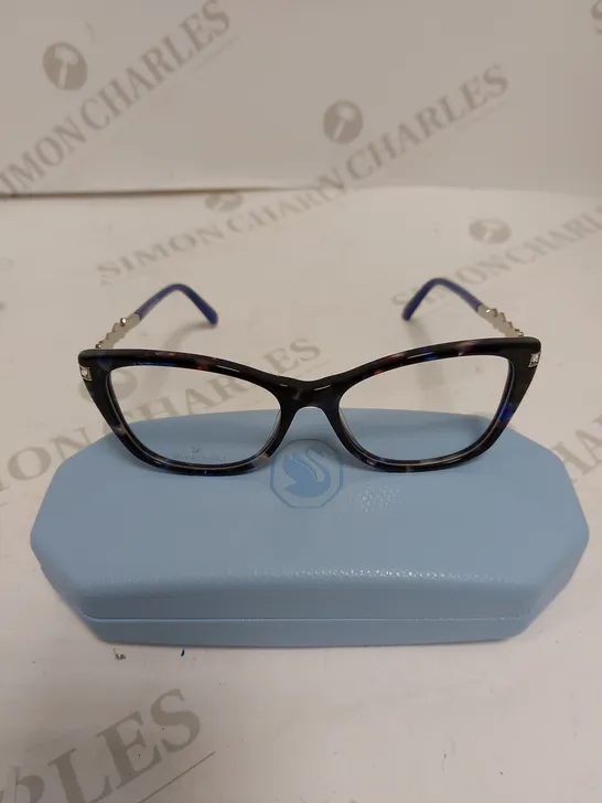 SWAROVSKI SK5343 SQUARE BLUE FRAMED WOMENS EYEGLASSES 