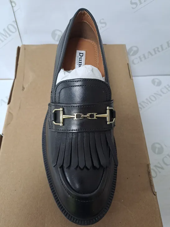 DUNE LONDON BOXED BLACK LEATHER SHOES SIZE 4