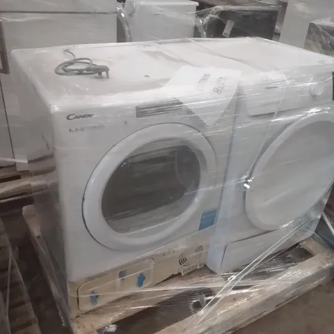 HOOVER HLEV9DGB FREESTANDING VENTED TUMBLE DRYER AND HISENSE DCGE801 60CM FREESTANDING DRYER