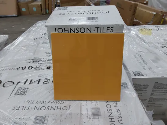 PALLET TO CONTAIN APPROX 96 X PACKS OF JOHNSON TILES PRISMATICS MANGO GLAZED WALL TILES - 25 TILES PER PACK // TILE SIZE: 197 X 197 X 6.5mm