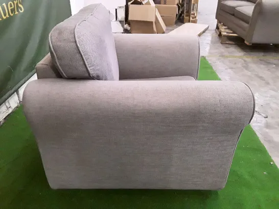 DESIGNER ARMCHAIR - GREY FABRIC