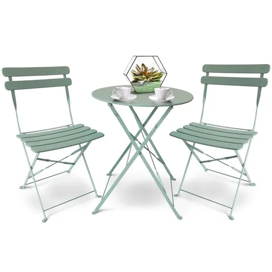 BOXED KASHAYLA ROUND 2-PERSON BISTRO SET WITH CHAIRS - MINT (1 BOX)