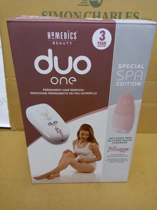 BOXED HOMEDICS DUO ONE PERMANENT HAIR REMOVAL SYSTEM 