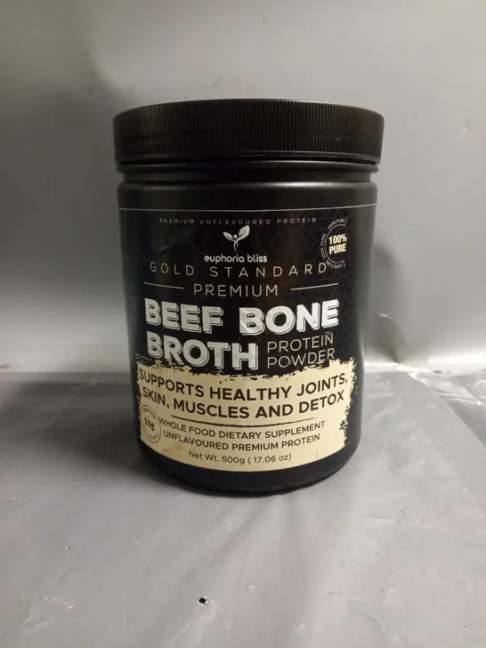 EUPHORIA BLISS GOLD STANDARD BEEF BONE BROTH PROTEIN POWDER 500G